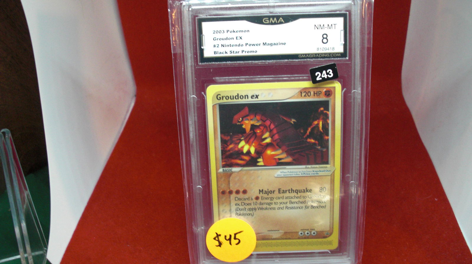 gma graded 2003 groudon ex mint 8 pokemon (1 of 1)