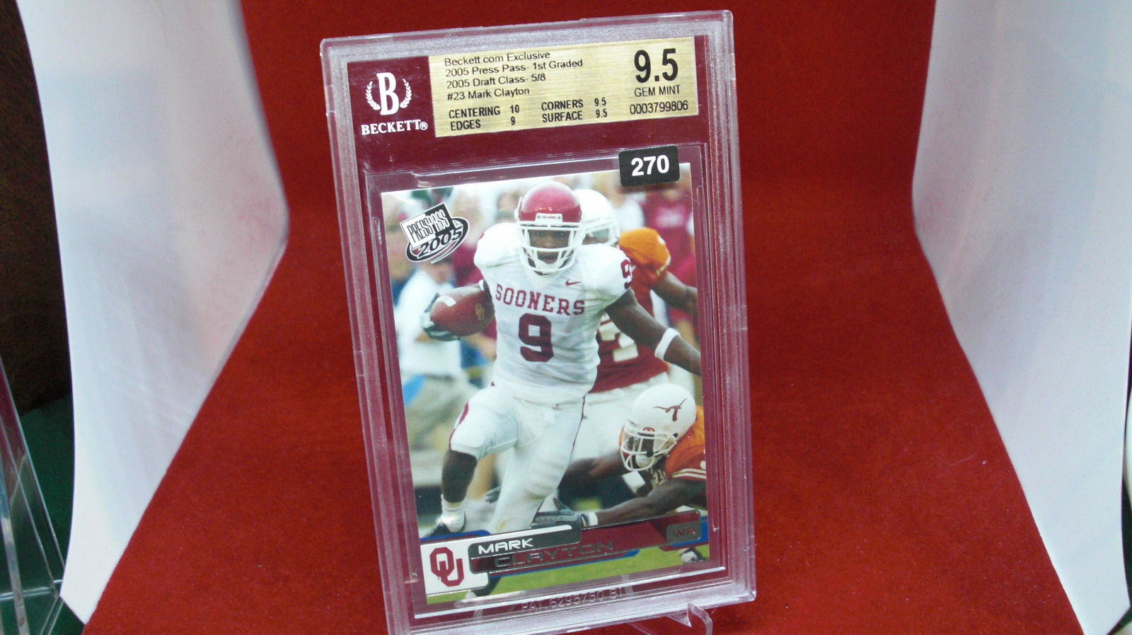 beckett graded mark clayton mint 9.5 (1 of 1)