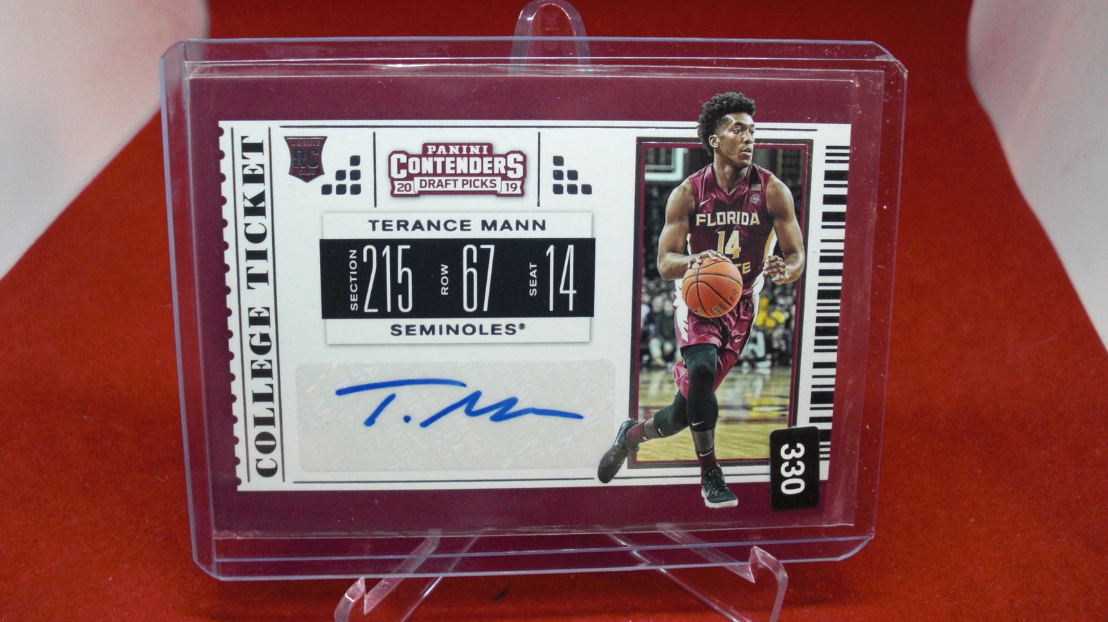 terance mann signature rookie: in top loader