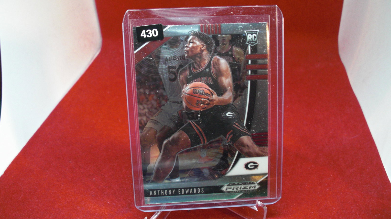 anthony edwards rookie prizm: in top loader
