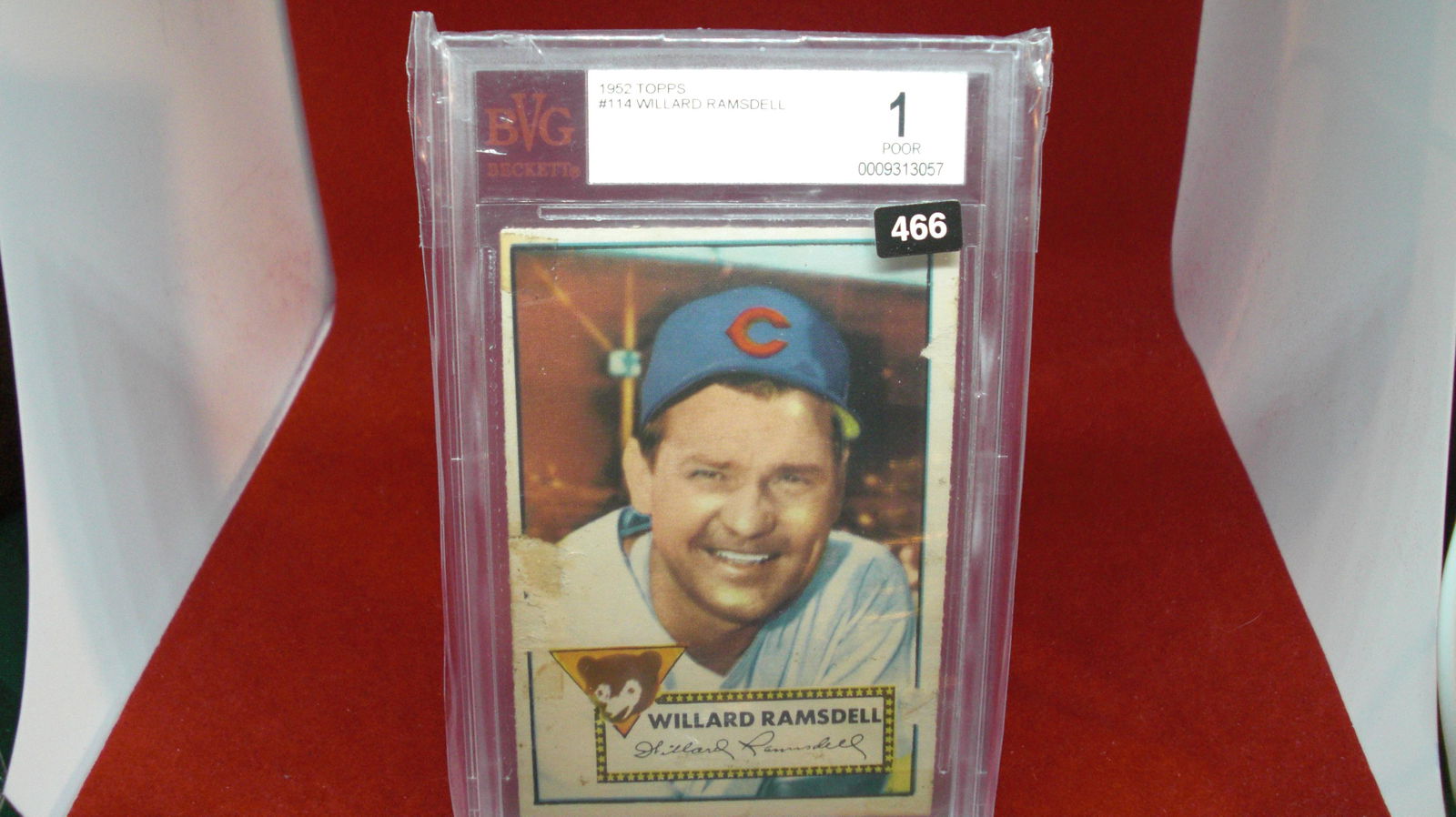 beckett graded 1952 willard ramsdell mint 1 (1 of 1)