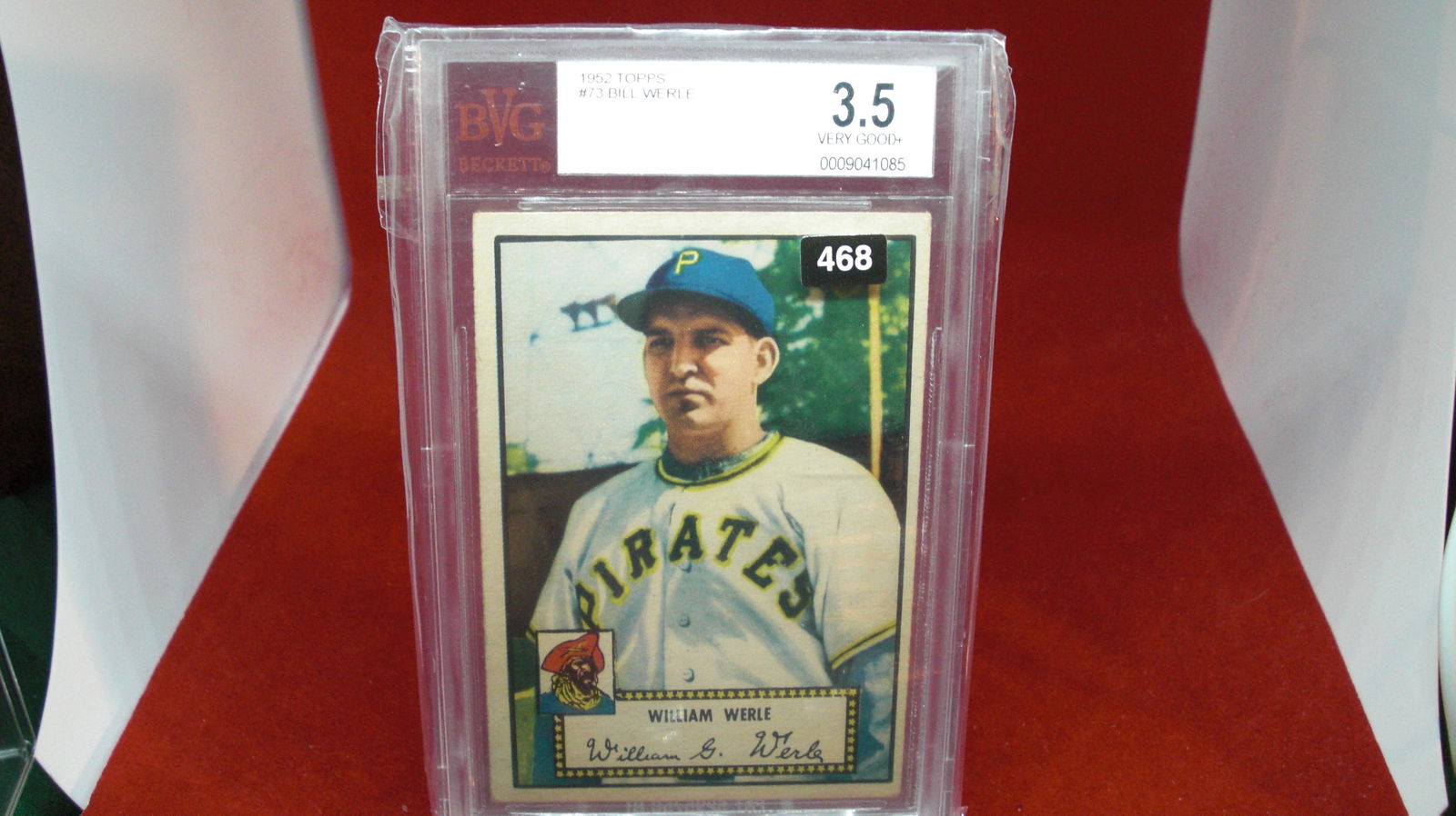 beckett graded 1952 bill werle mint 3.5 (1 of 1)