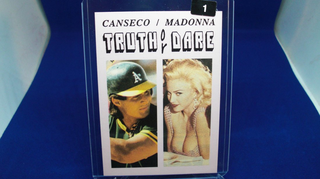 jose canseco and madonna card: in top loader