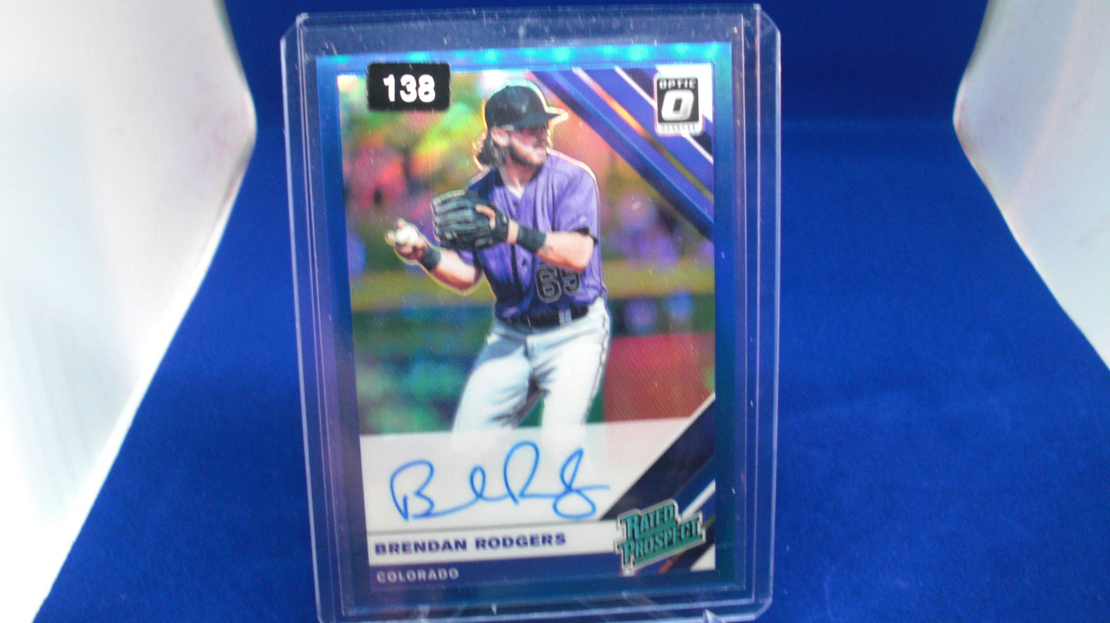 brendan rodgers blue optic rated rookie signature (1 of 1)