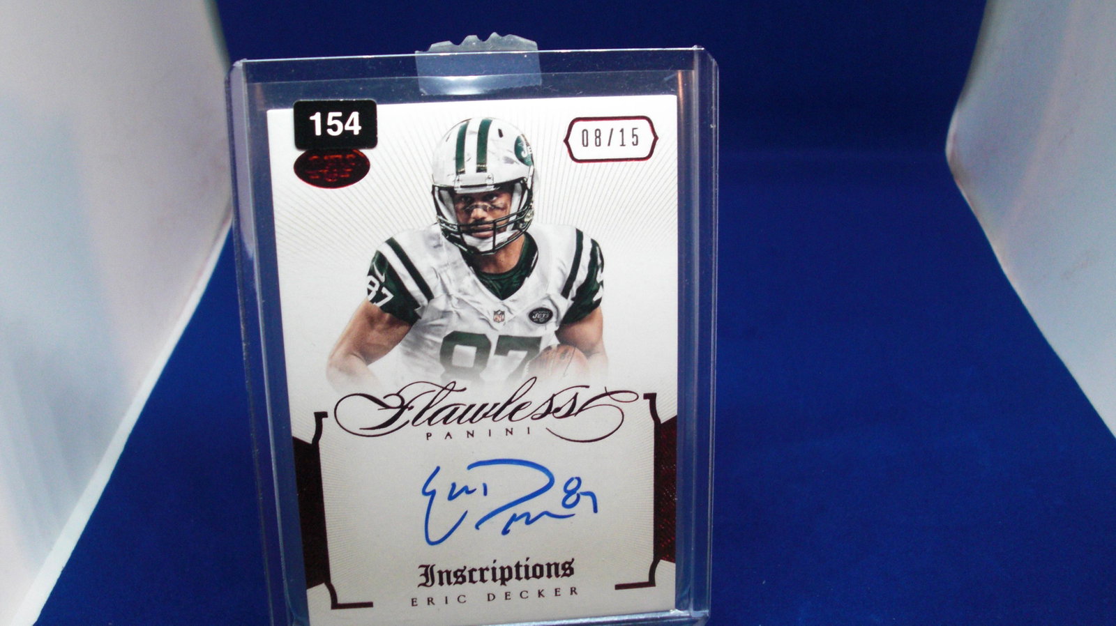 flawless eric decker signature #05/15: in top loader