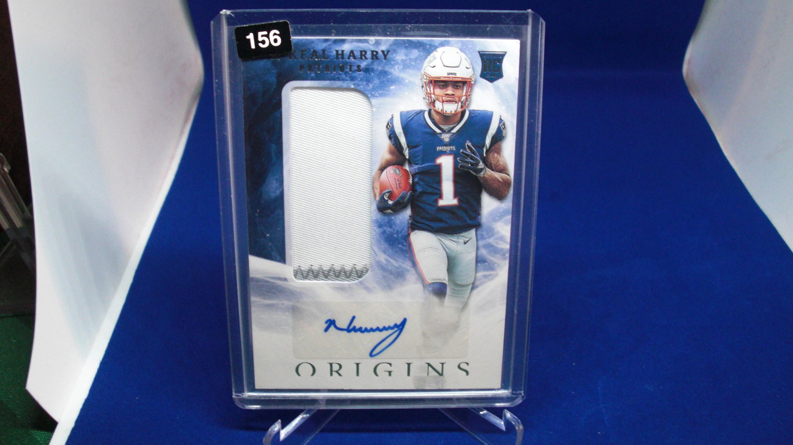 n'keal harry signature jersey origins rookie: in top loader