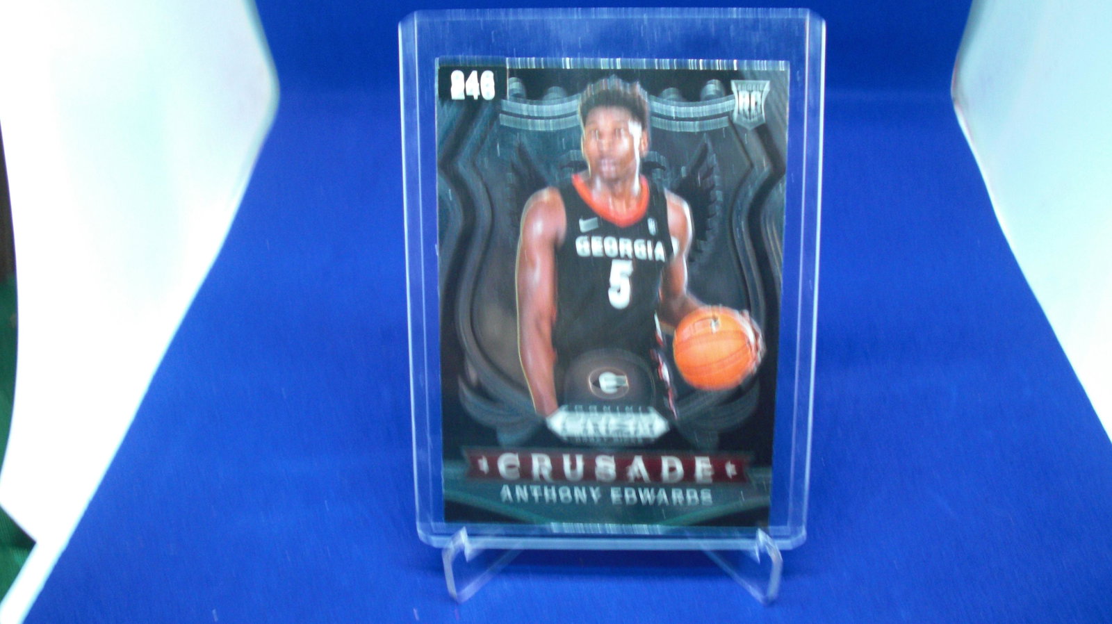 anthony edwards rookie prizm crusade: in top loader