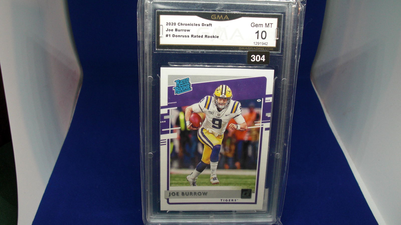 gma graded joe burrow mint 10 rated rookie (1 of 1)