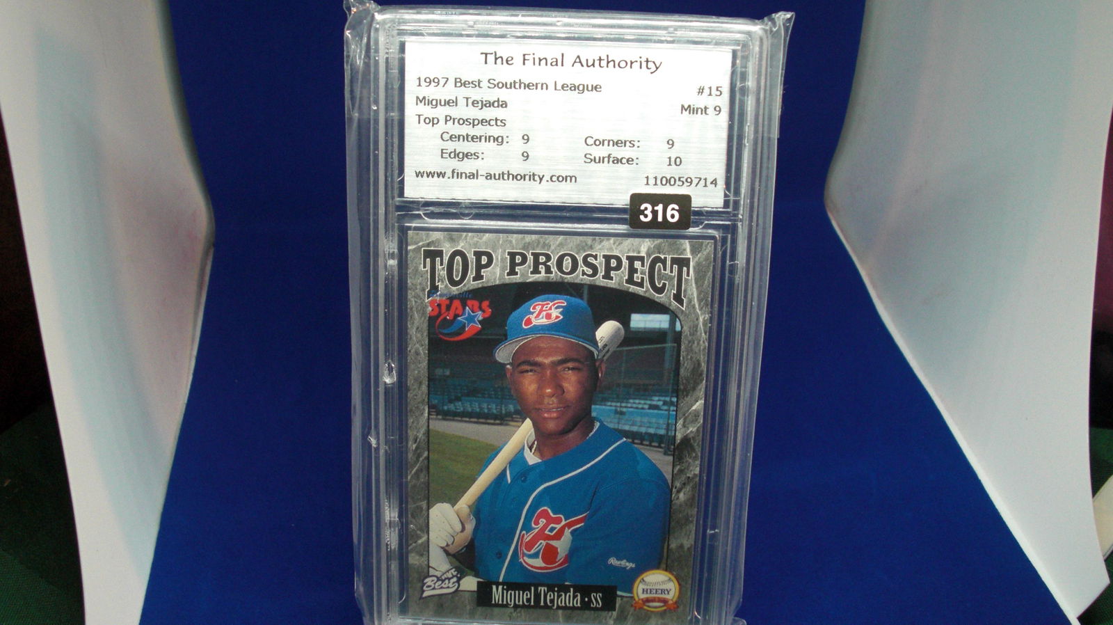 the final authority graded 1997 miguel tejada mint 9 (1 of 1)