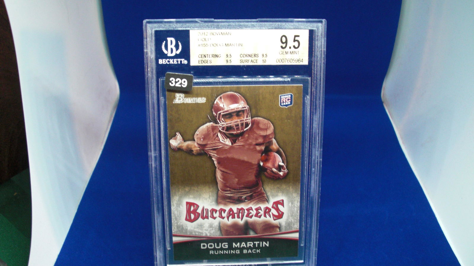beckett graded 2012 bowman gold doug martin mint 9.5 (1 of 1)