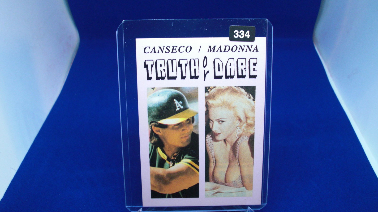 jose canseco and madonna card: in top loader