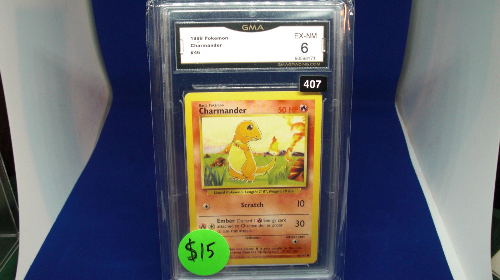gma graded 1999 pokemon charmander mint 6 (1 of 1)