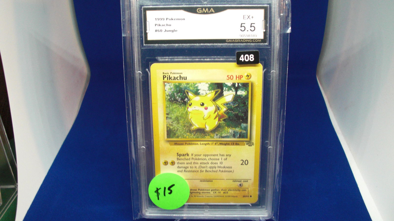 gma graded 1999 pokemon pikachu mint 5.5 (1 of 1)