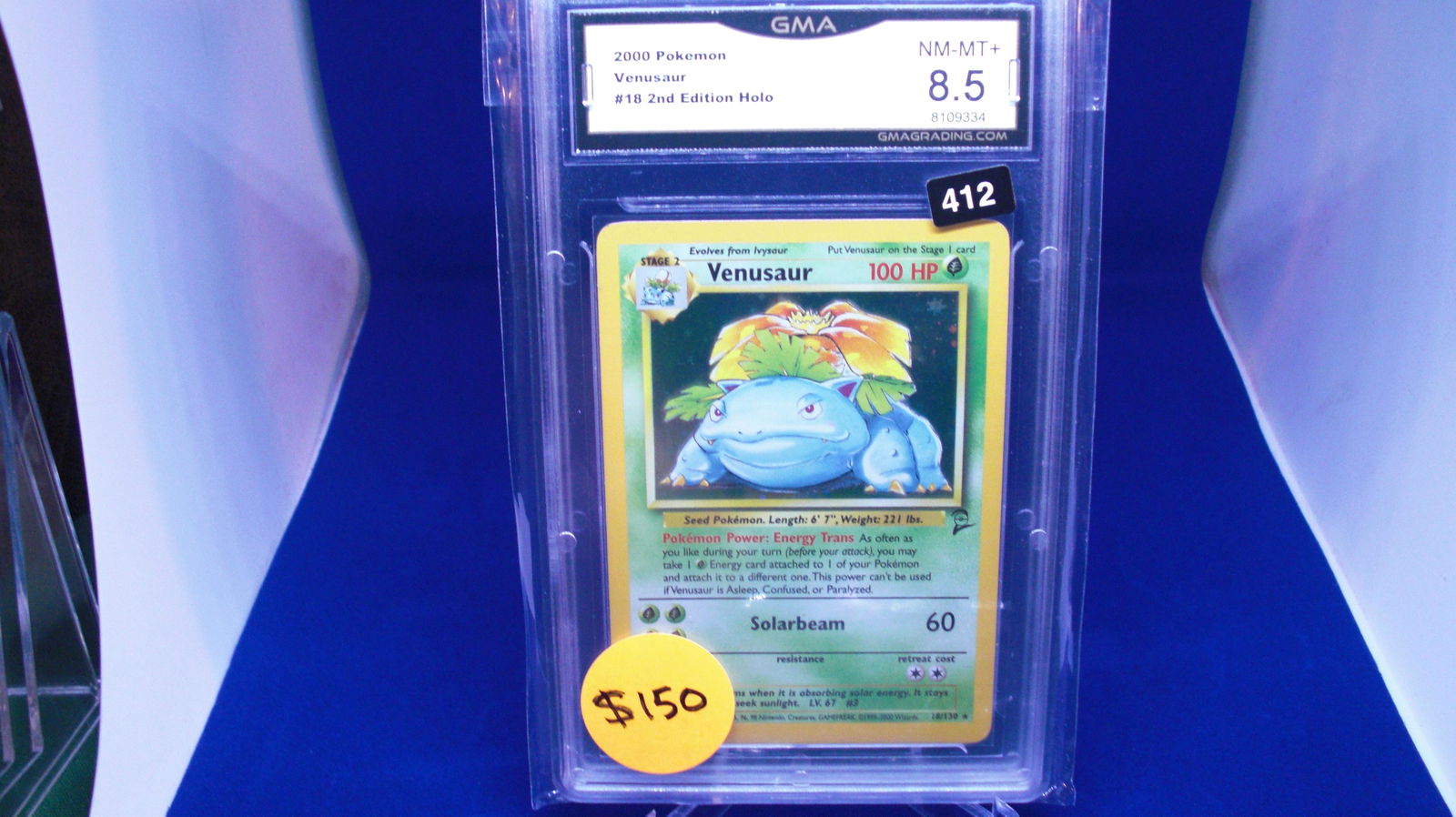 gma graded 2000 pokemon venusaur mint 8.5 (1 of 1)