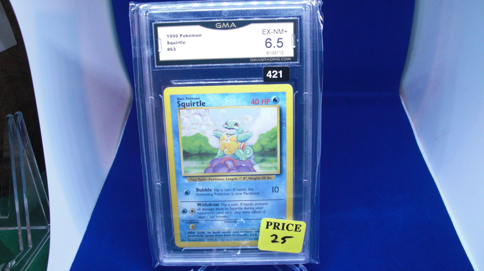 gma graded 1999 pokemon squirtle mint 6.5 (1 of 1)