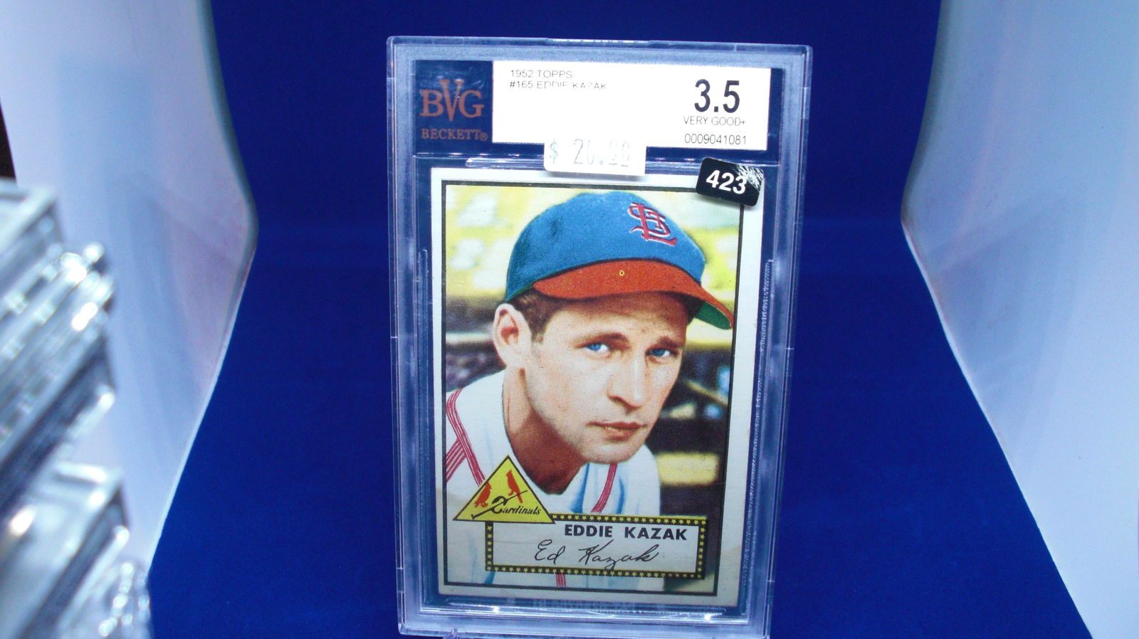beckett graded 1952 topps eddie kazak mint 3.5 (1 of 1)