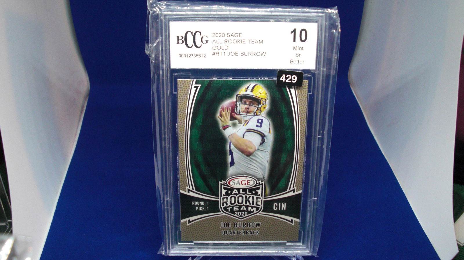 beckett graded 2020 rookie joe burrow mint 10 (1 of 1)