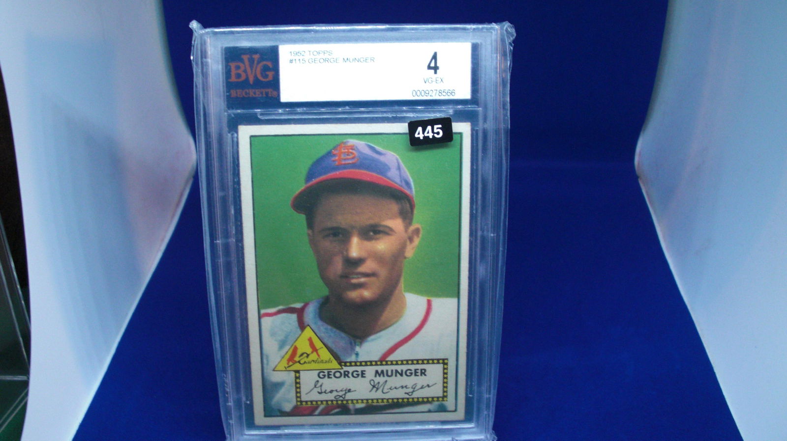 beckett graded 1952 topps george munger mint 4 (1 of 1)
