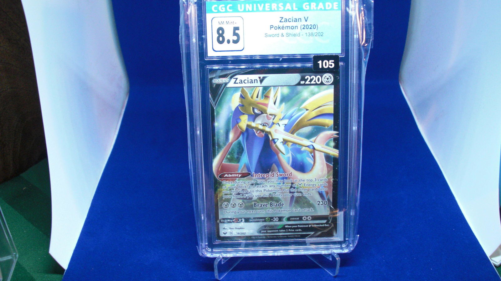 cgc graded zacian v pokemon mint 8.5 (1 of 1)
