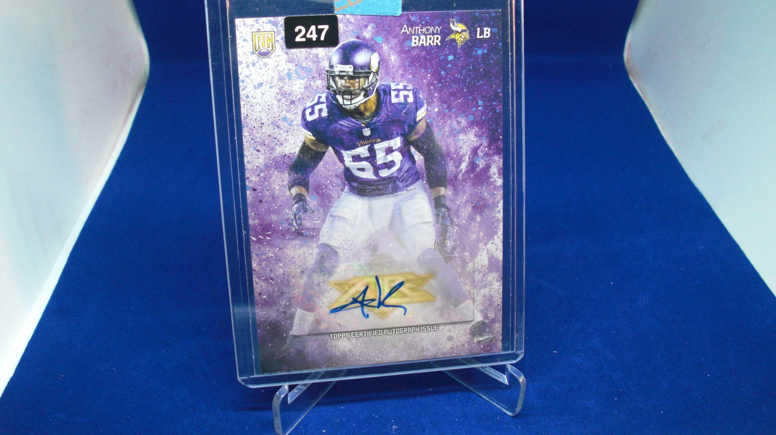 anthony barr signature rookie: in top loader