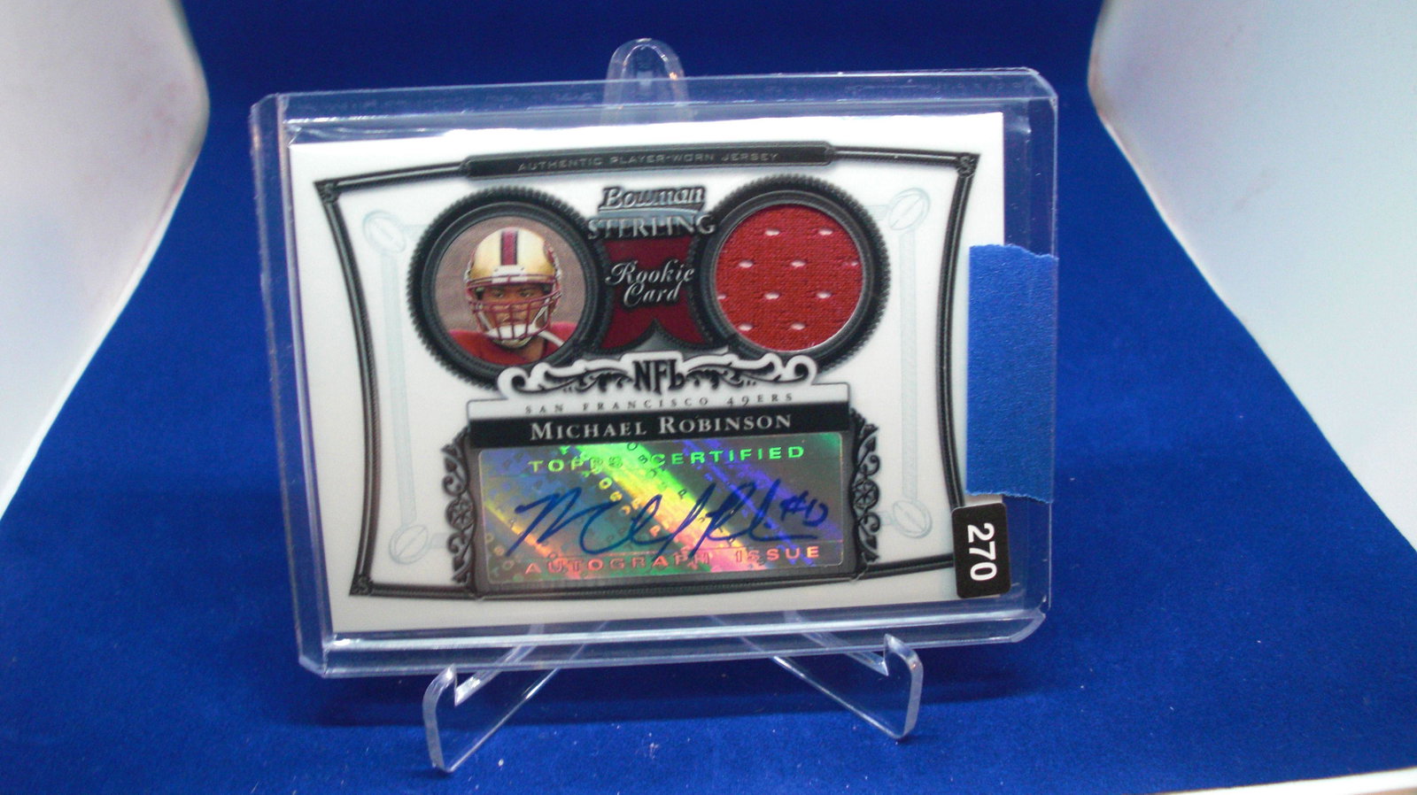 michael robinson signature bowman sterling jersey (1 of 1)