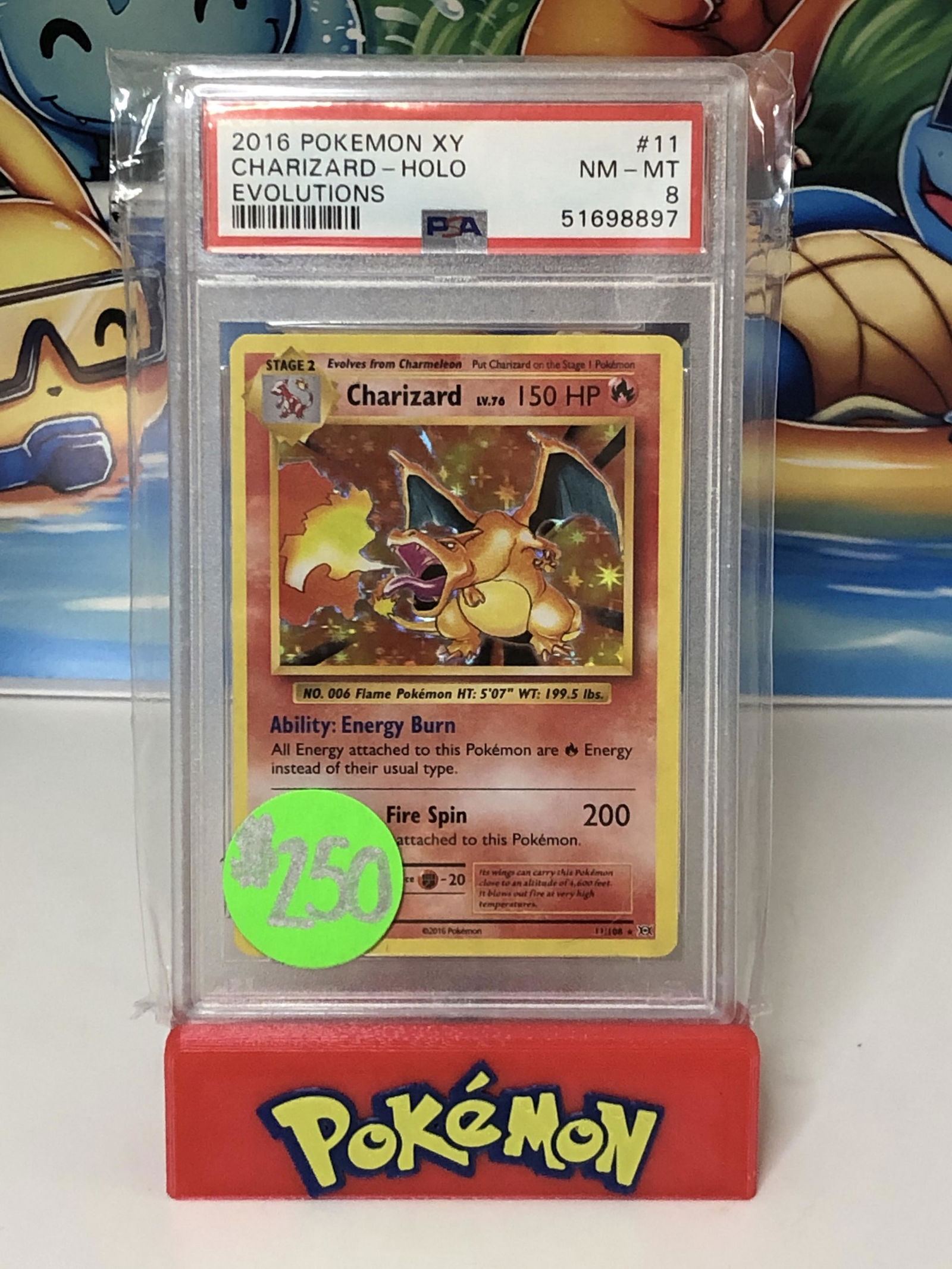 XY Evolutions Holo Charizard PSA 8 (1 of 1)