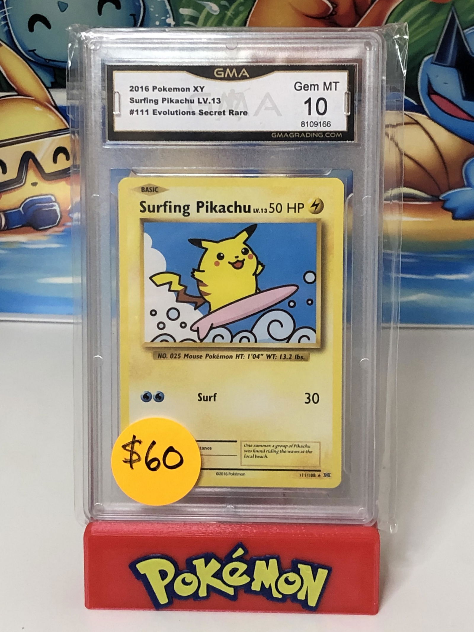 XY Evolutions Surfing Pikachu GMA 10 (1 of 1)