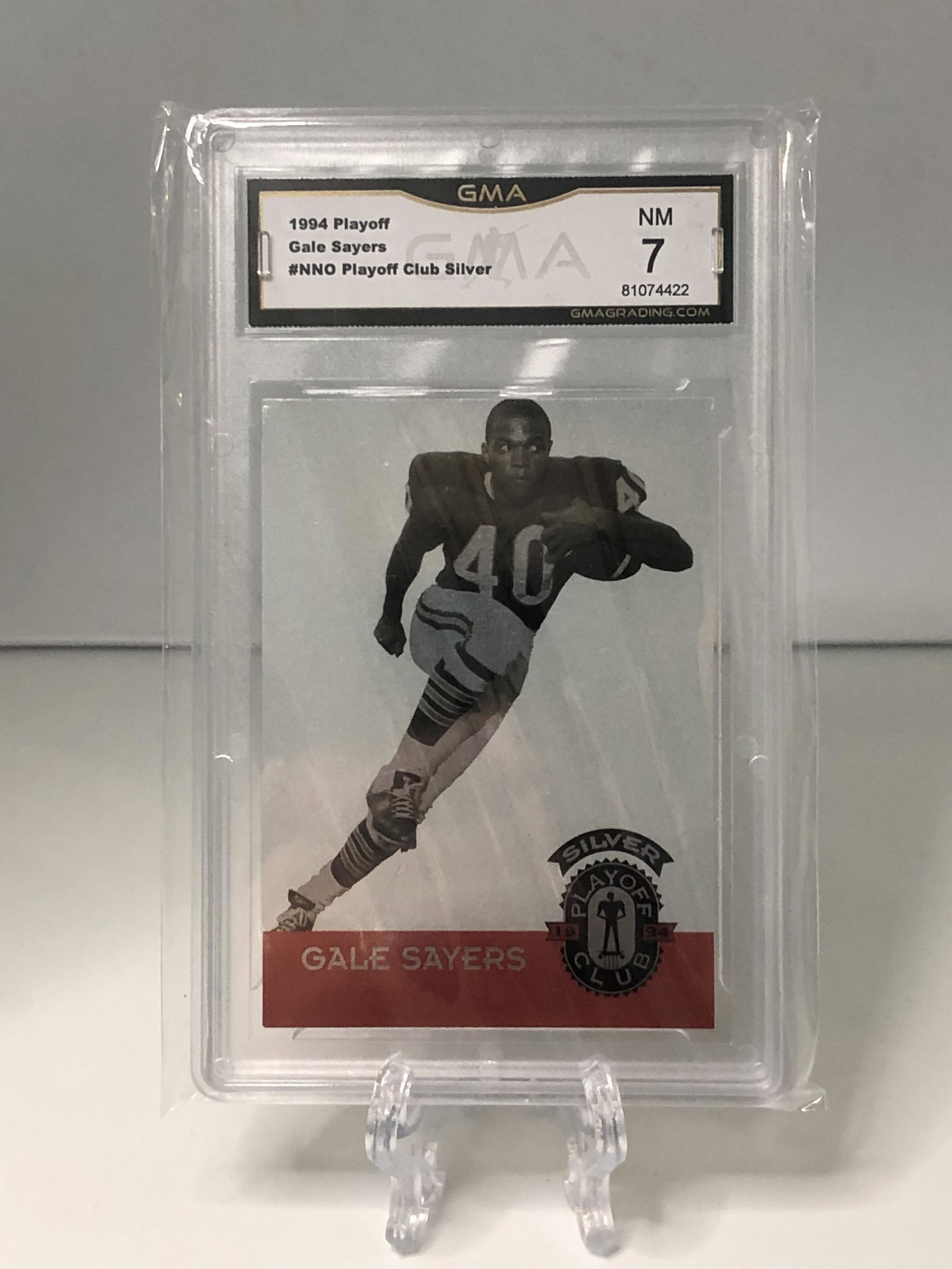Gale Sayers Playoff Club Silver GMA 7: Gale Sayers Playoff Club Silver GMA 7