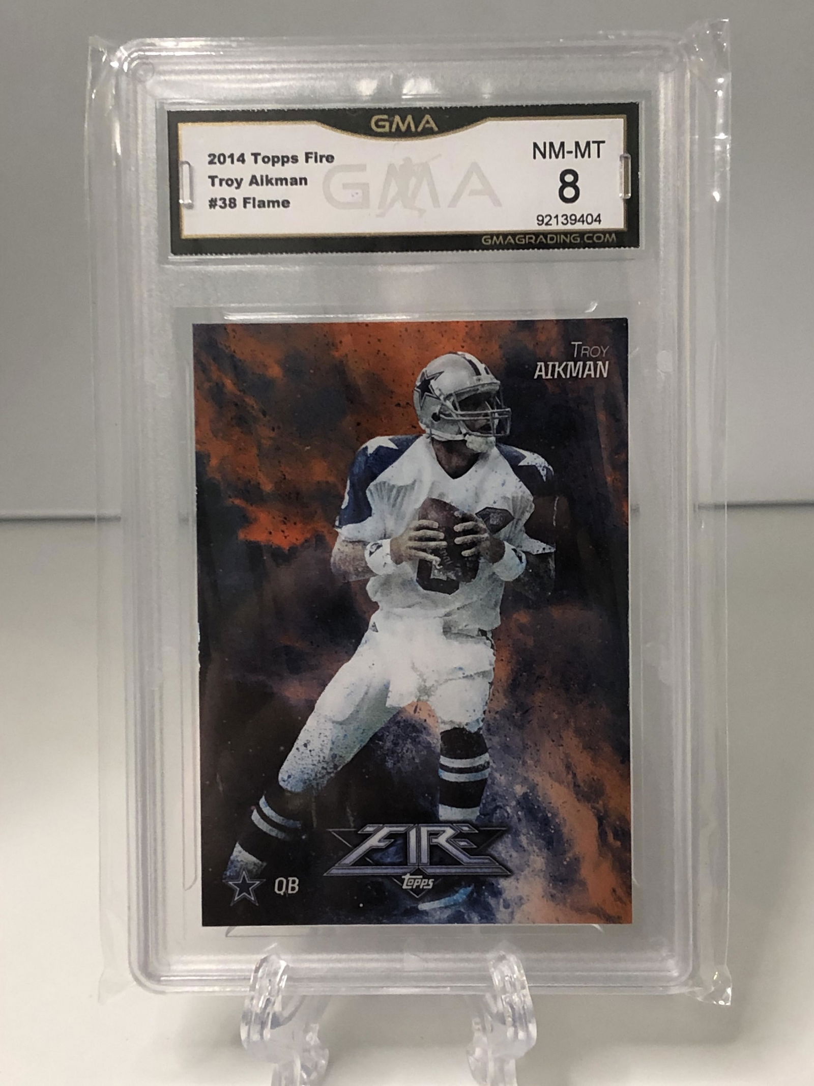 Troy Aikman Topps Fire Flame GMA 8 (1 of 1)