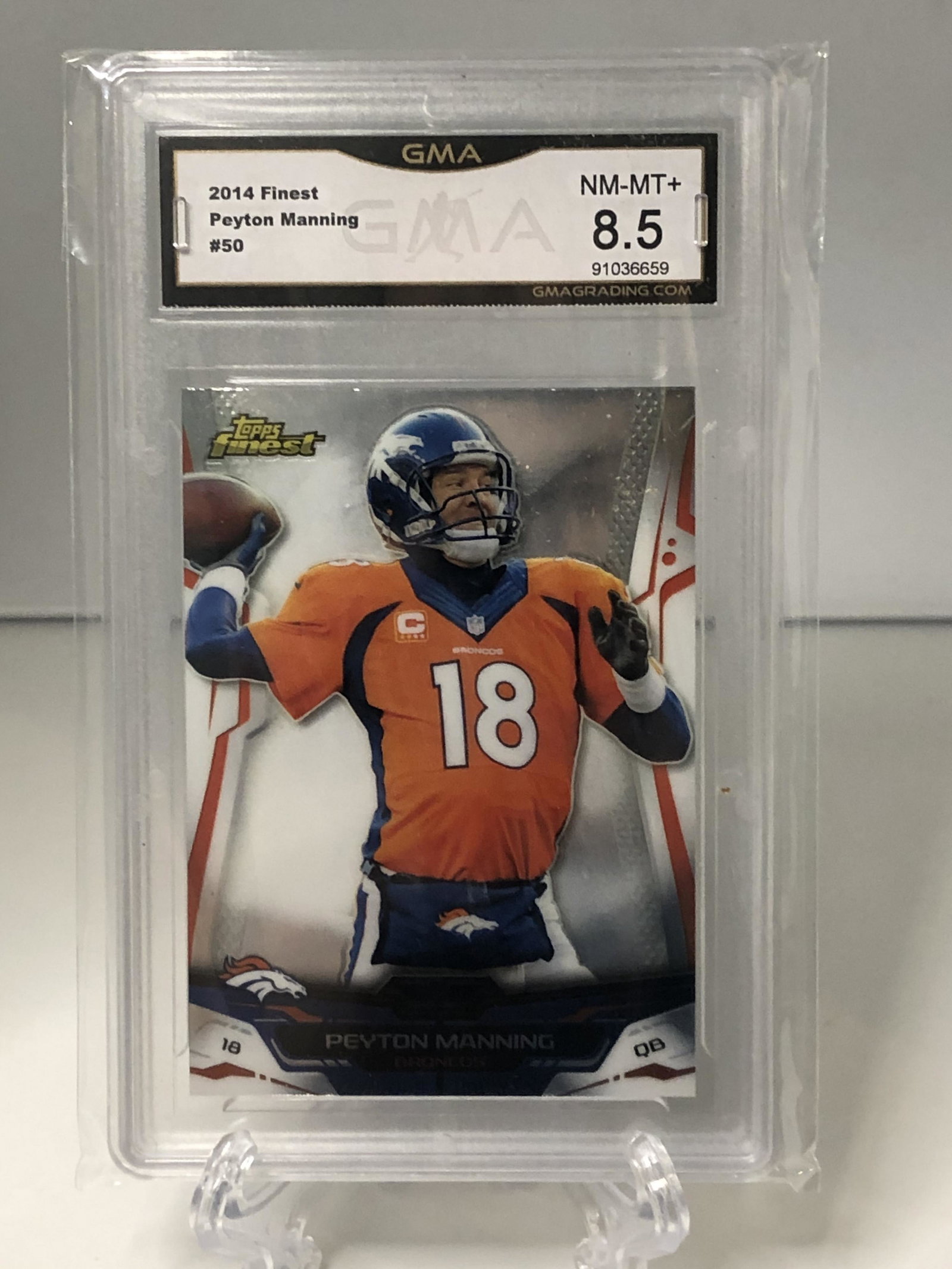 Peyton Manning Topps Finest GMA 8.5 (1 of 1)