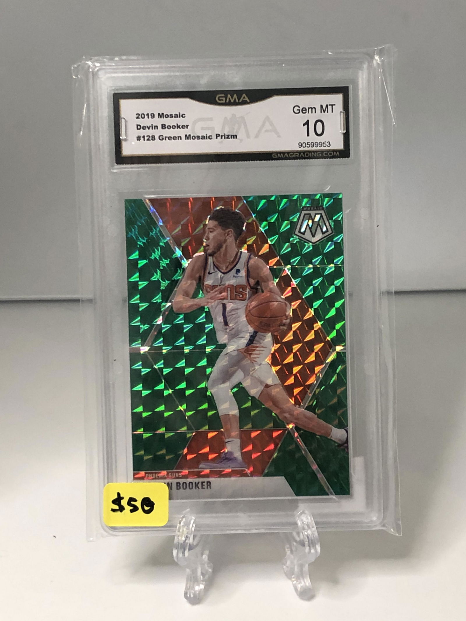 Devin Booker Green Mosaic Prizm GMA 10 (1 of 1)