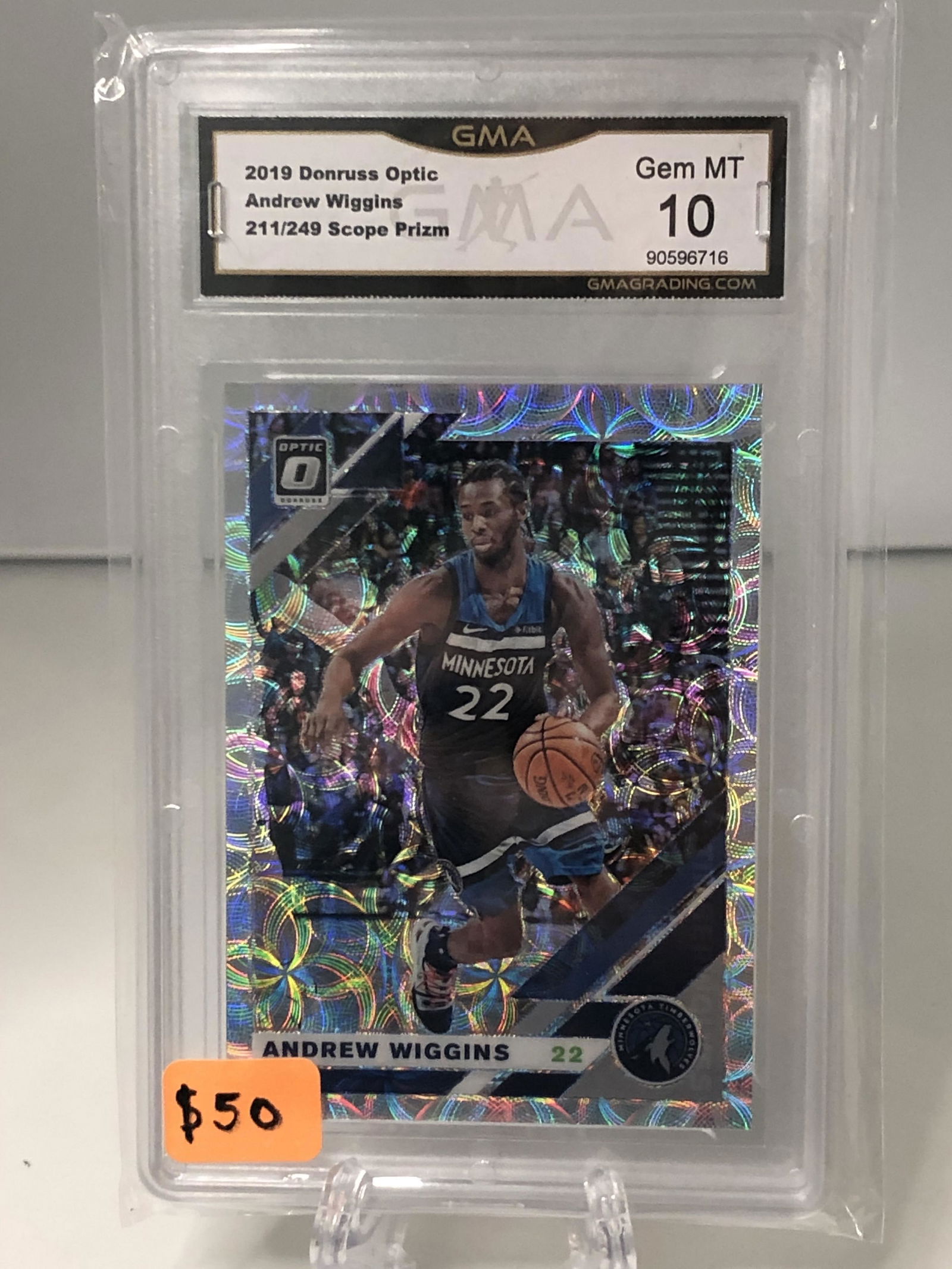 Andrew Wiggins Donruss Optic Scope Prizm GMA 10 (211 of (1 of 1)