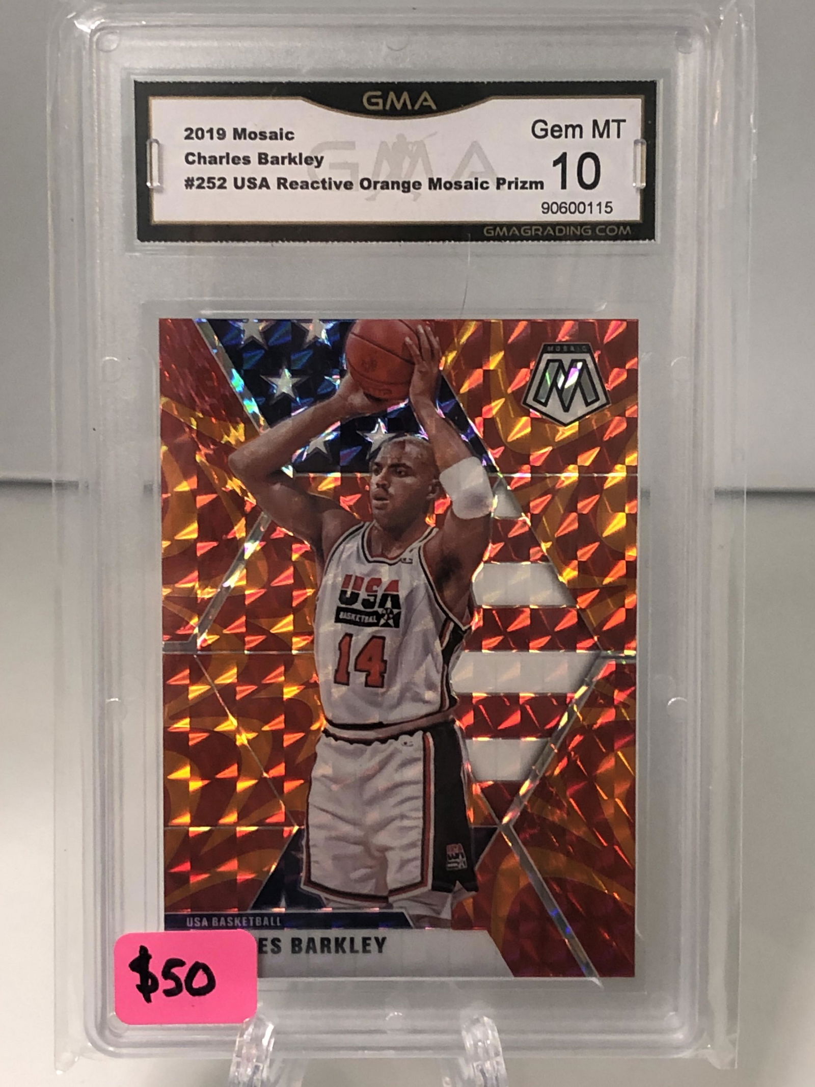 Charles Barkley USA Reactive Orange Prizm GMA 10 (1 of 1)