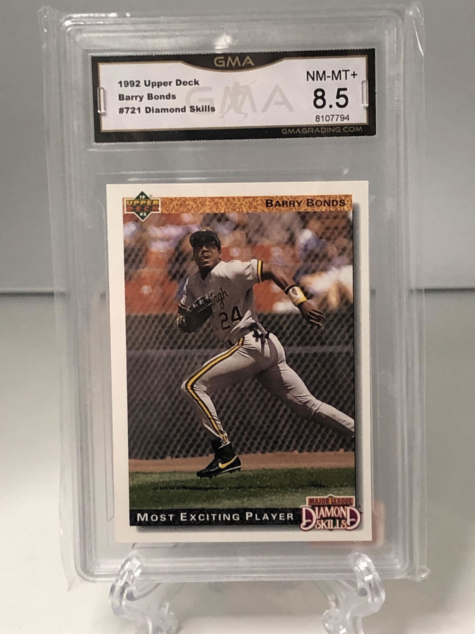 Barry Bonds Upper Deck Diamond Skills GMA 8.5 (1 of 1)