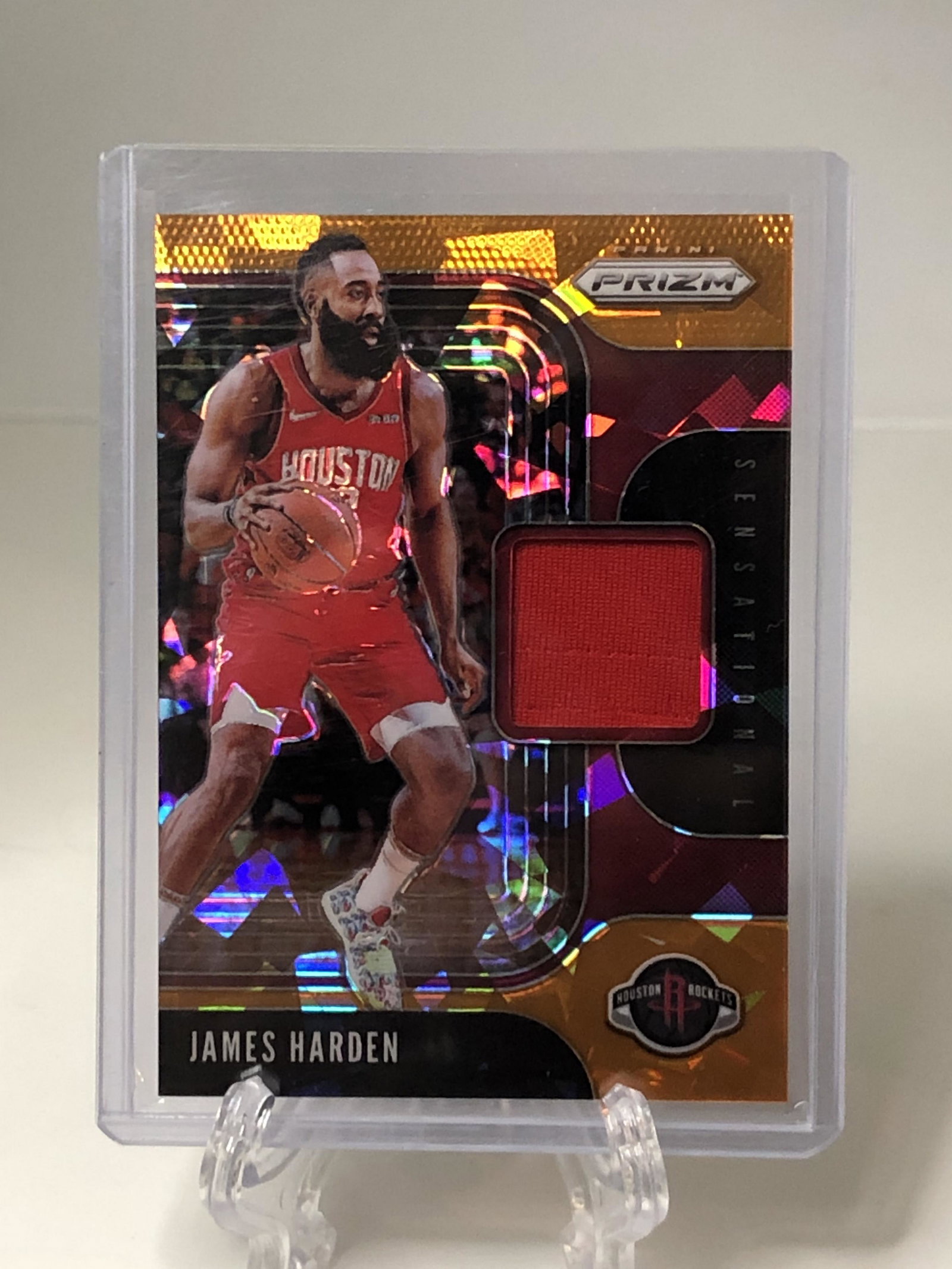 James Harden Panini Prizm Orange Relic (1 of 1)