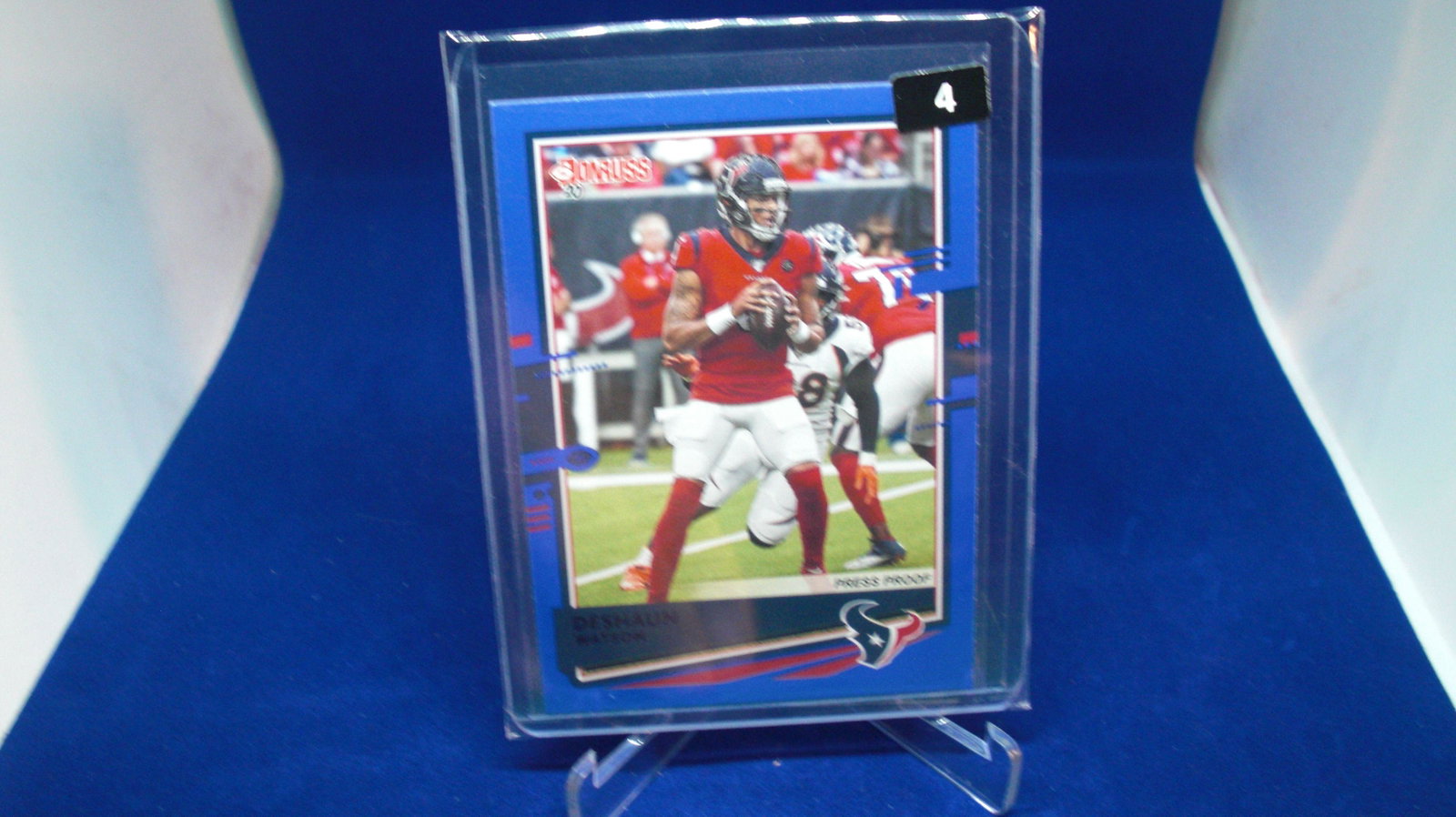 deshaun watson blue donruss: in top loader