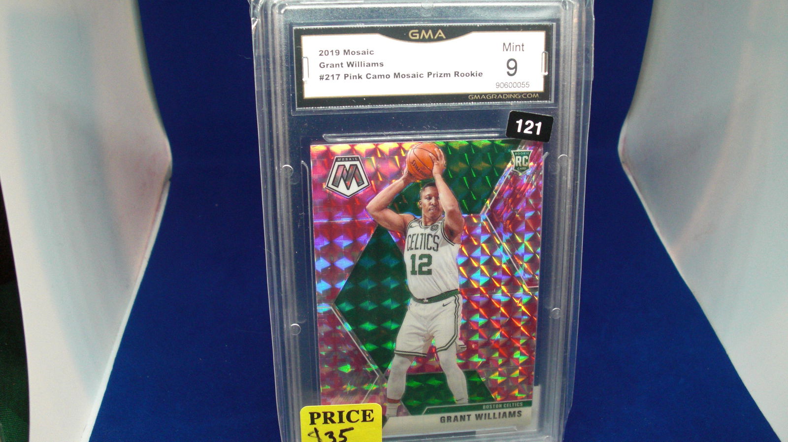 gma graded 2019 pink mosaic rookie grant williams mint (1 of 1)