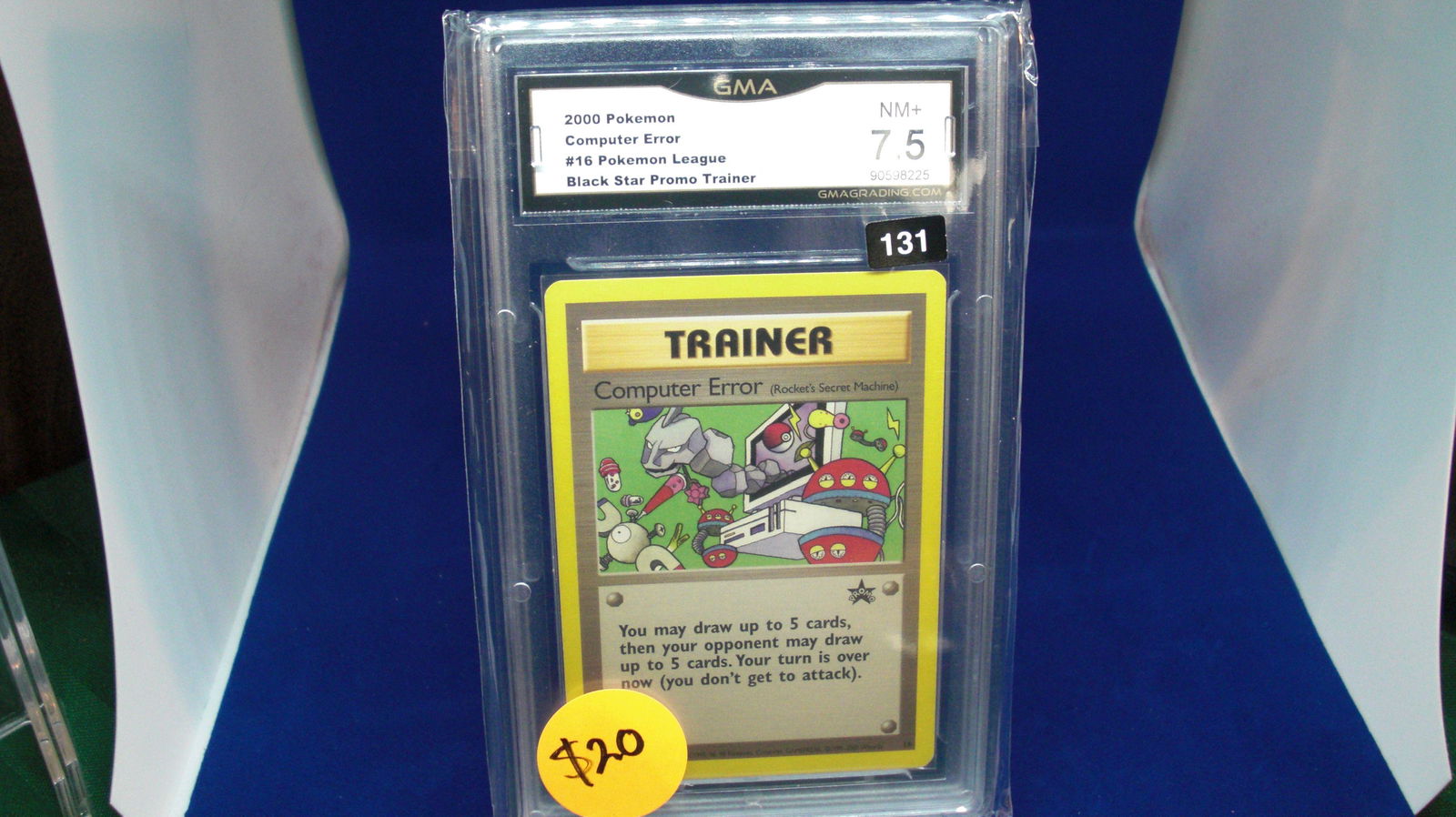 gma graded 2000 pokemon computer error mint 7.5 (1 of 1)
