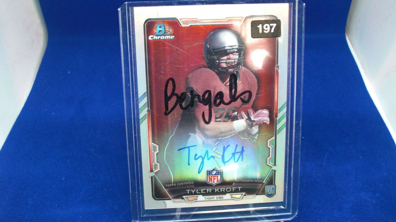 tyler kroft singature rookie bowman chrome (1 of 1)