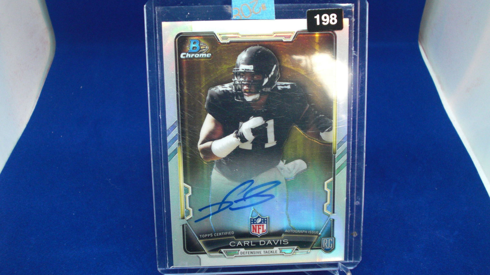 carl davis signature rookie bowman chrome (1 of 1)