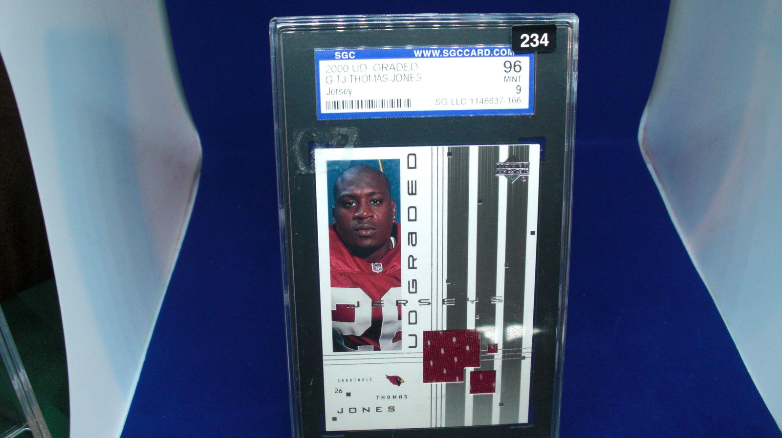 sgc graded 2000 g-tj thomas jones jersey mint 9 (1 of 1)