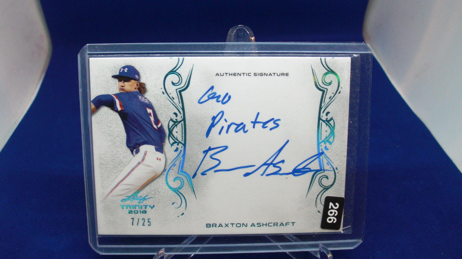 braxton ashcraft signature #07/25: in top loader
