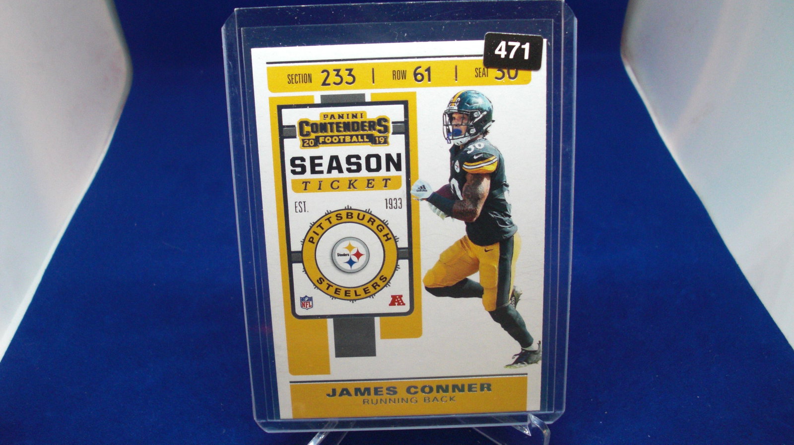 james conner season ticket: in top loader