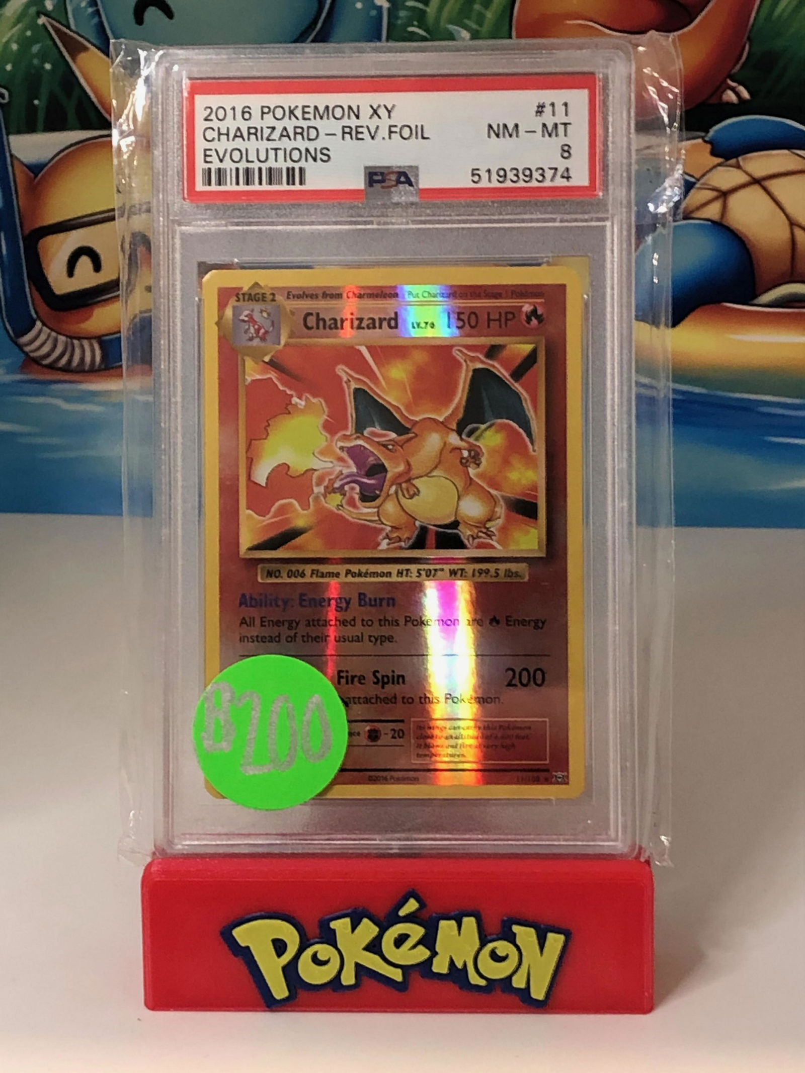 Charizard Reverse Holo PSA 8 (1 of 1)