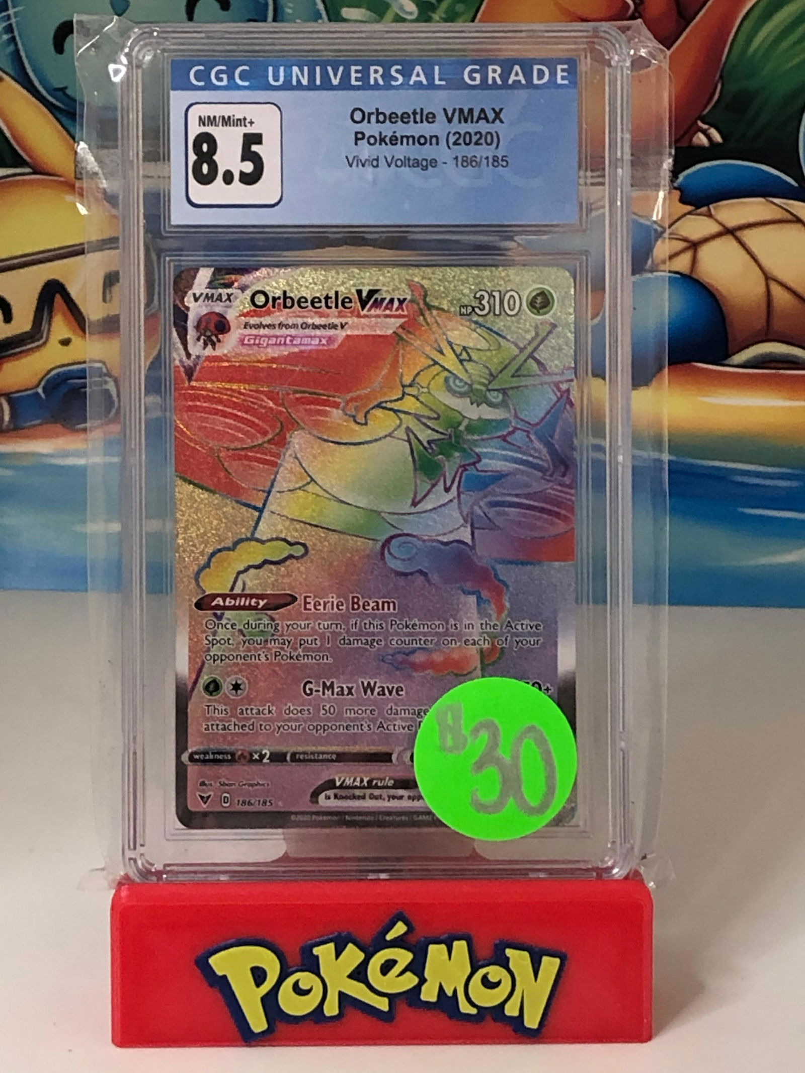 Orbeetle VMAX Rainbow Rare CGC 8.5 (1 of 1)