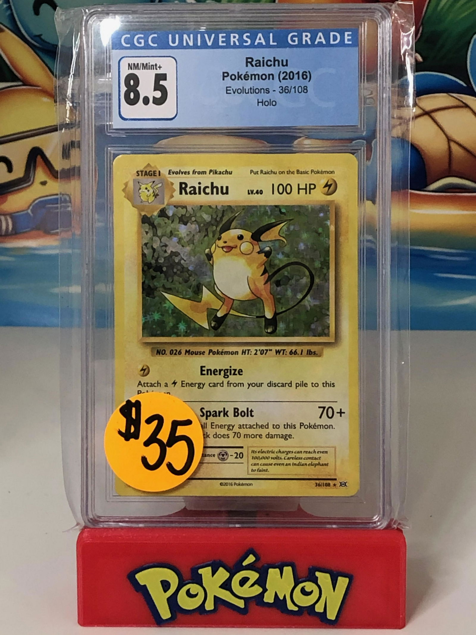 Raichu Holo CGC 8.5 (1 of 1)