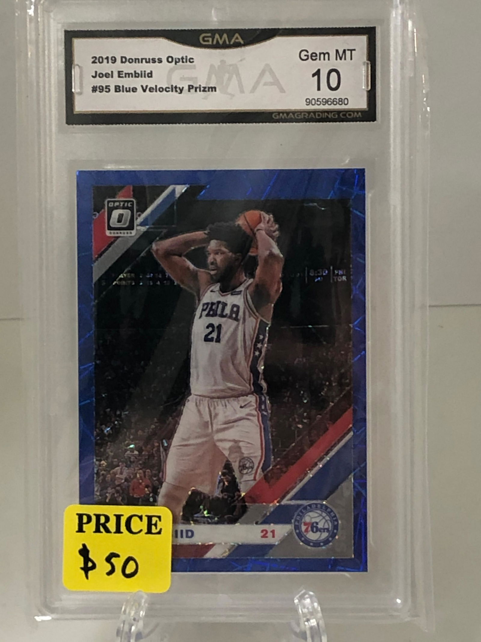 Joel Embiid Blue Velocity Prizm GMA 10 (1 of 1)