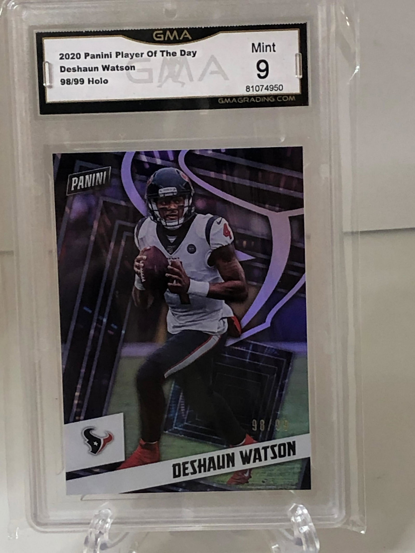 Deshaun Watson Player of the Day Holo GMA 9 (98 of 99): Deshaun Watson Player of the Day Holo GMA 9 (98 of 99)