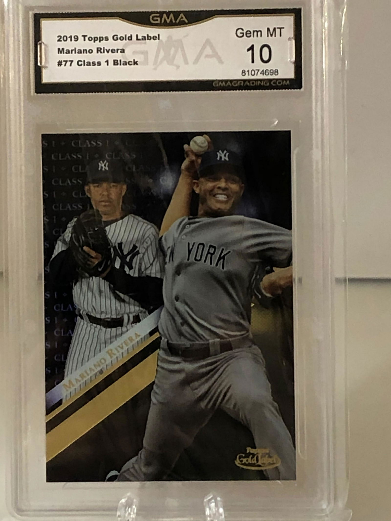 Mariano Rivera Topps Gold Label Class 1 Black GMA 10 (1 of 1)