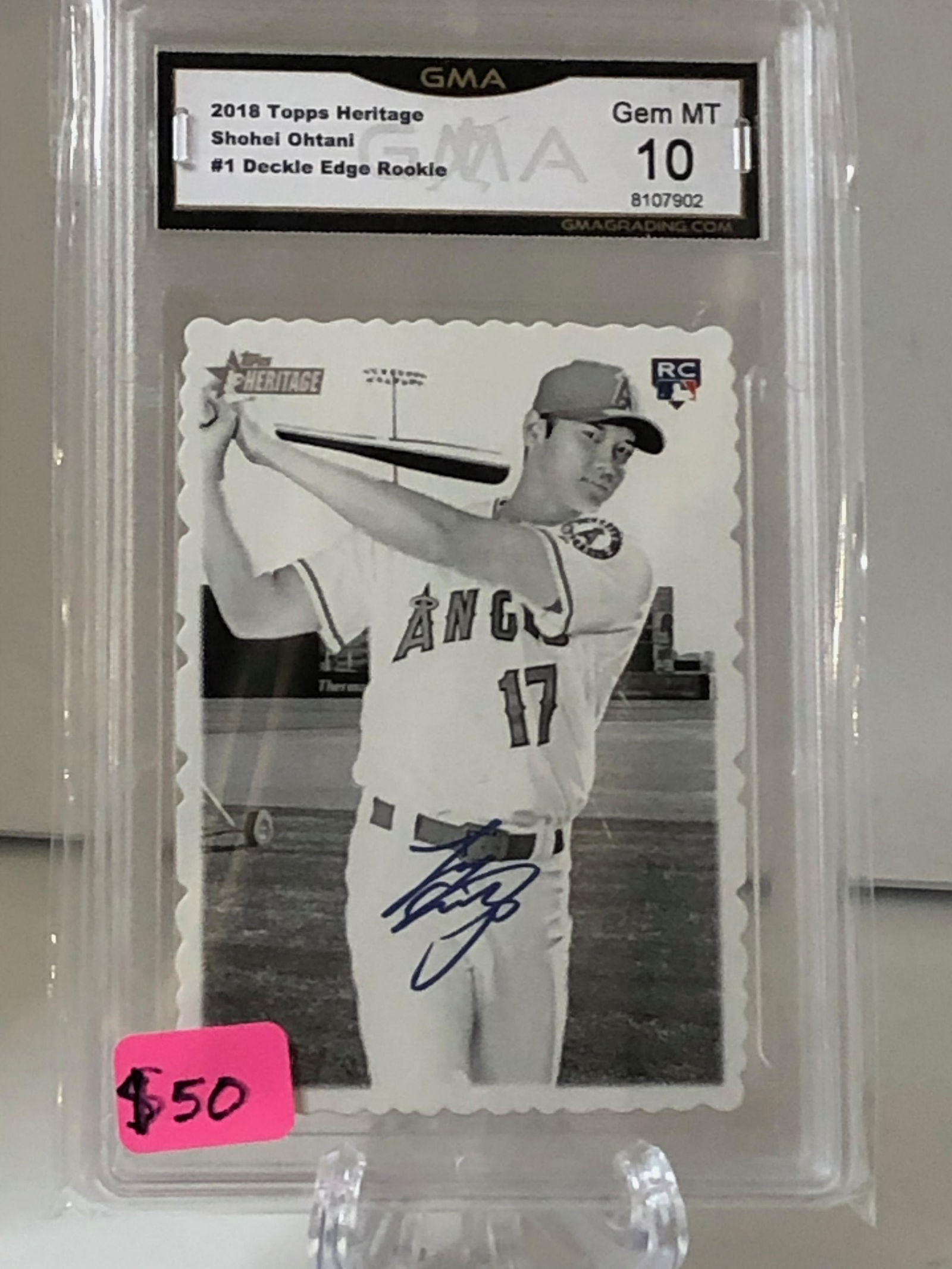 Shohei Ohtani Deckle Edge Rookie GMA 10 (1 of 1)